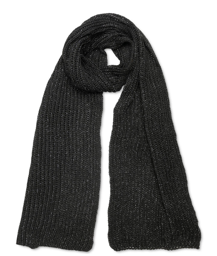 Women's Solid Ribbed Muffler Scarf