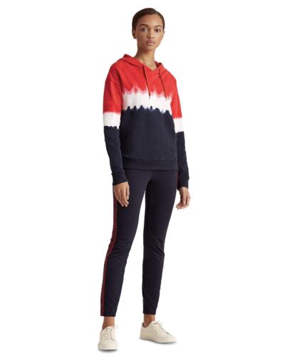 Lauren Ralph Lauren Women's Tie Dye Hoodie Embroidered Relaxed Fit Long Sleeve