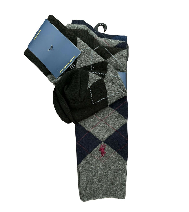 Polo Ralph Lauren Men's Socks Cotton Antimicrobial Custom Fit 3 Pairs