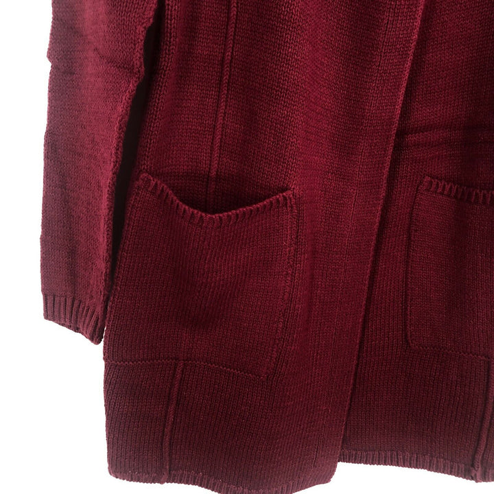 Women's Cardigan Long Sleeve Cap Pockets Top