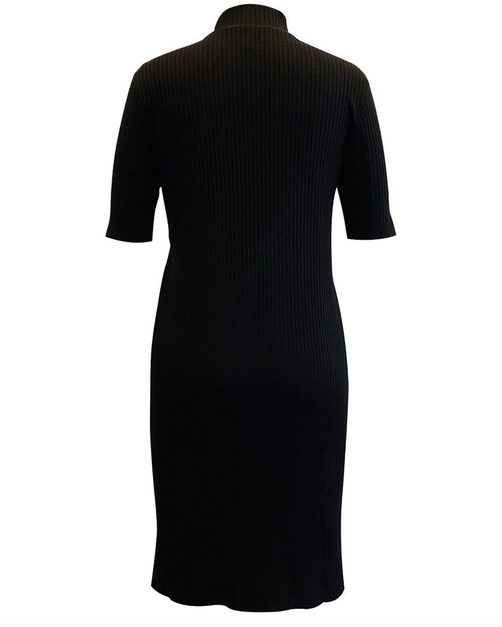 Women's Petite Ribbed Mock-Neck Dress