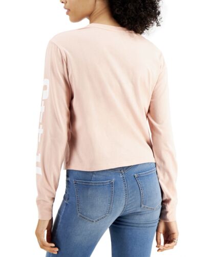 Juniors' Stitch Long-Sleeve T-Shirt Relaxed Fit