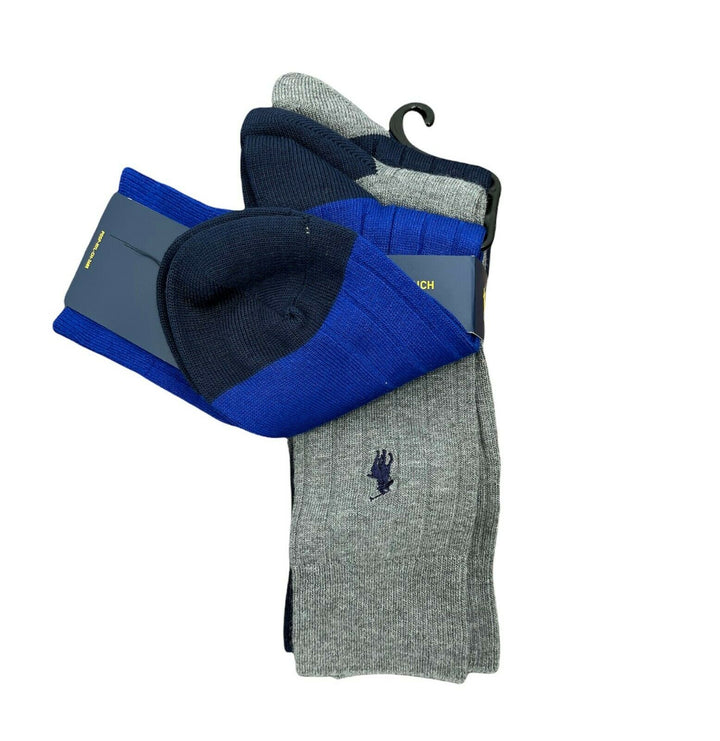 Polo Ralph Lauren Men's Socks Soft Touch Antimicrobial Custom Fit 3 Pairs