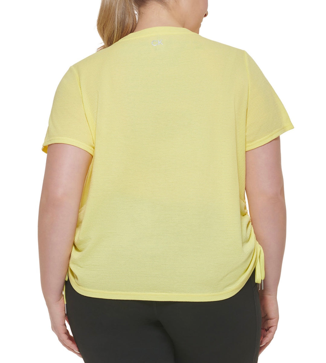 Calvin Klein Performance Women's Textured Side Ruched T-Shirt Plus Size 3X