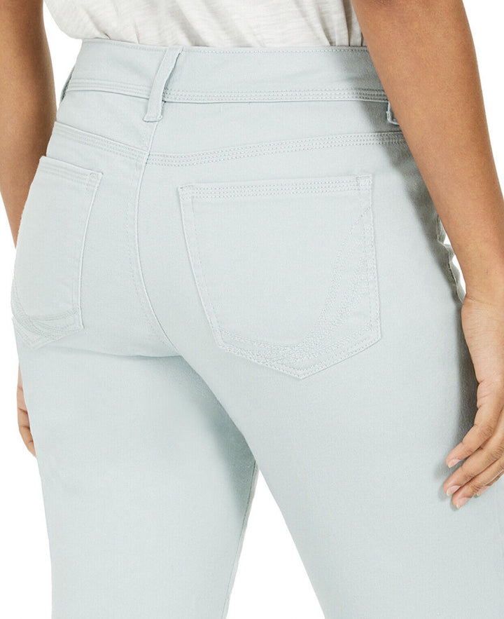 Women's Tummy Control Straight Leg Jeans Frost Blue High Rise