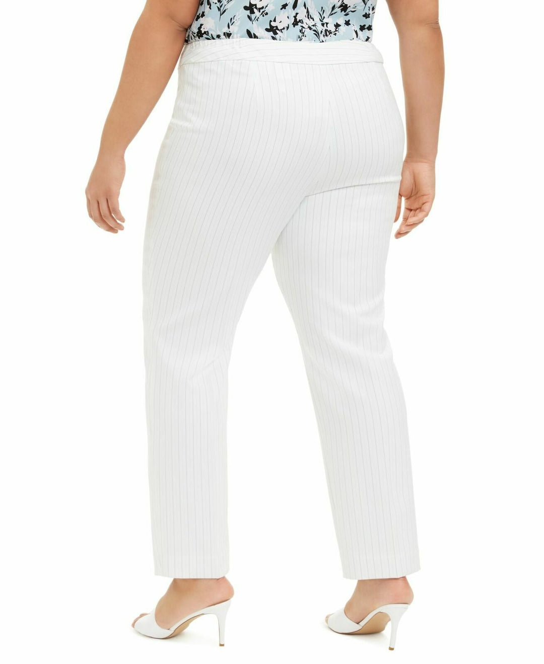Women's Lily Multi Stripe Plus Size Pinstripe Skinny Pants Stretch