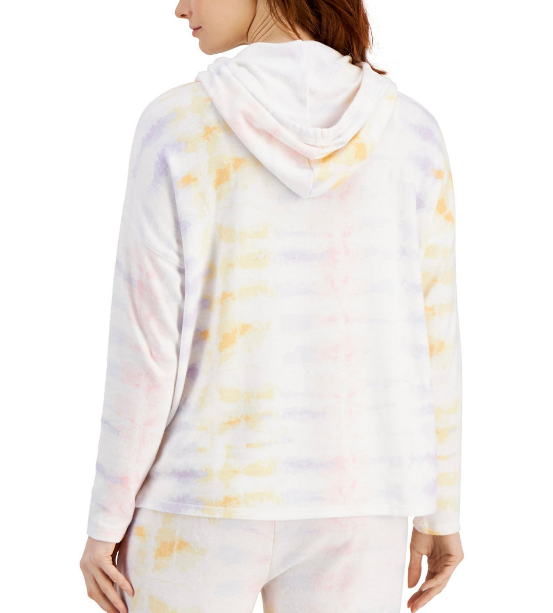 Style & Co. Women's Tie-Dyed Oasis Hoodie Lilac Stripe Size M