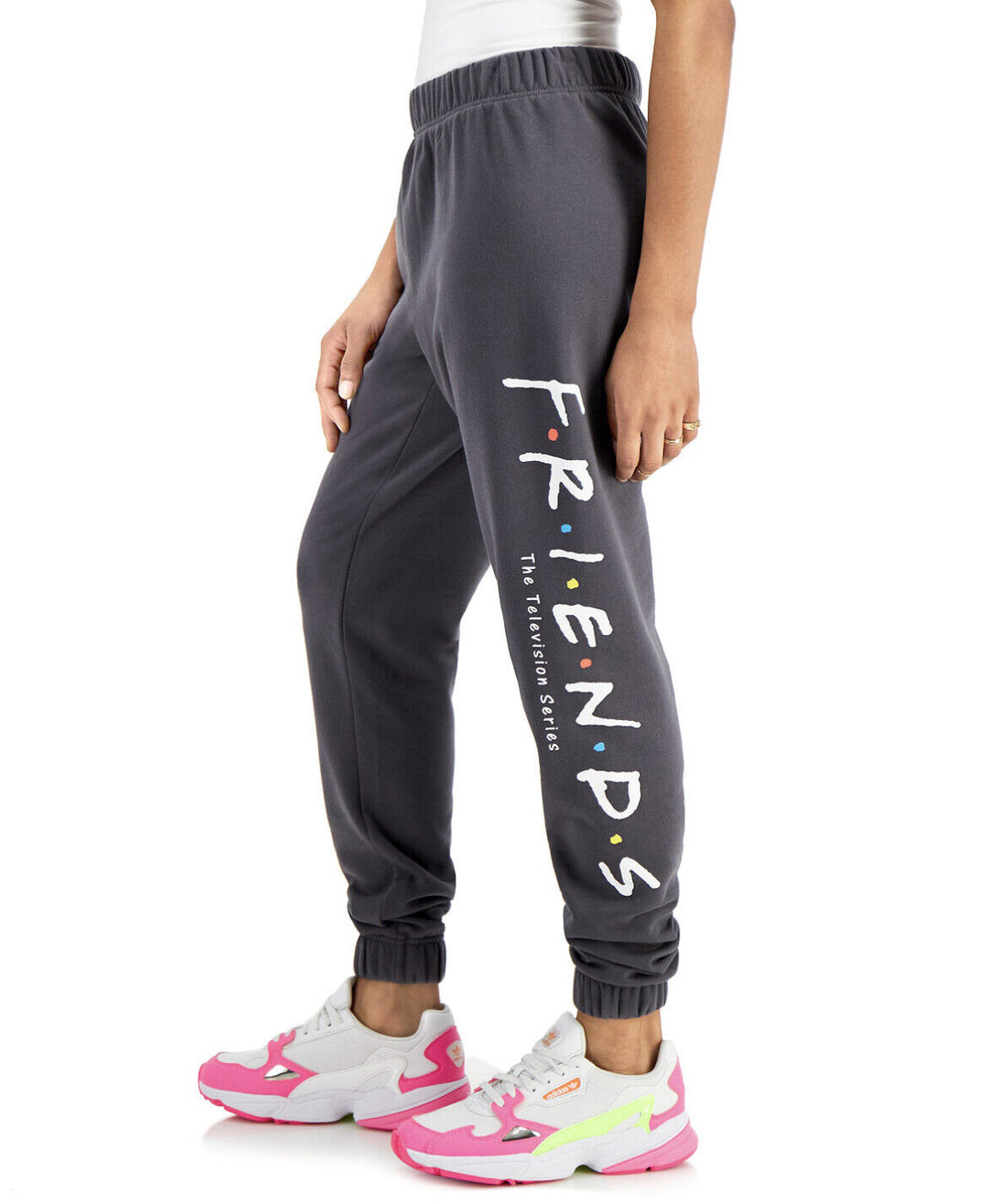 Love Tribe Juniors' Friends Fleece Joggers Iron Gate