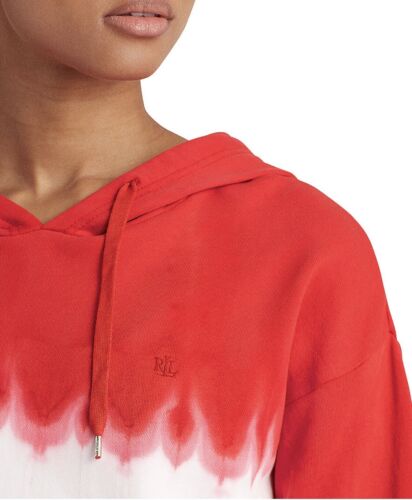Lauren Ralph Lauren Women's Tie Dye Hoodie Embroidered Relaxed Fit Long Sleeve