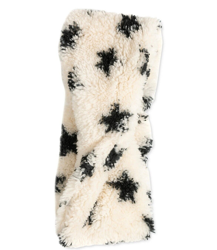 Jenni Women's Sherpa Headband Black White Starts One Size