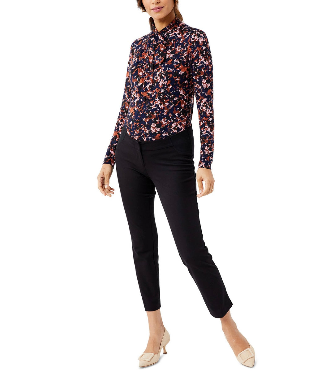 A Pea In The Pod Women's Tie-Neck Printed Maternity Top