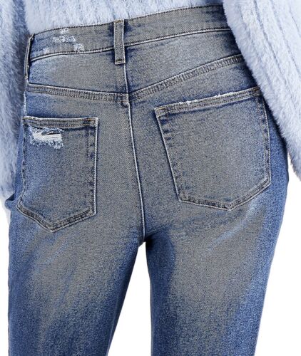 Juniors' Ripped Straight Jeans