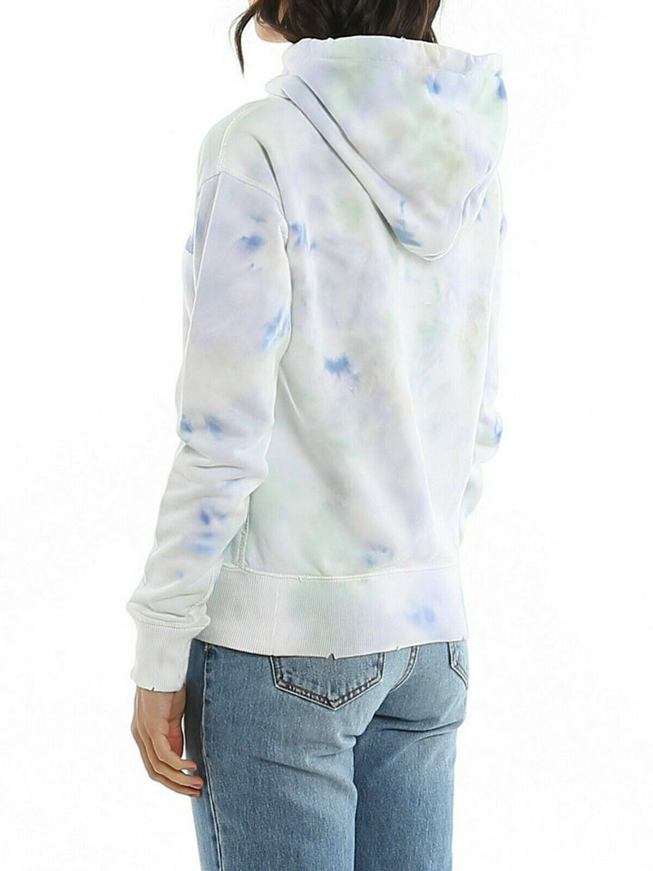 Polo Ralph Lauren Women's Pastel Paint Hand Detailed Tie Dye Hoodie Pockets