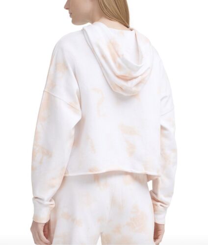 Calvin Klein Jeans Juniors Rubber Logo Tie-Dyed Hoodie Top
