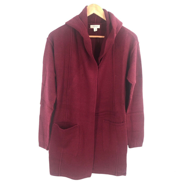 Women's Cardigan Long Sleeve Cap Pockets Top