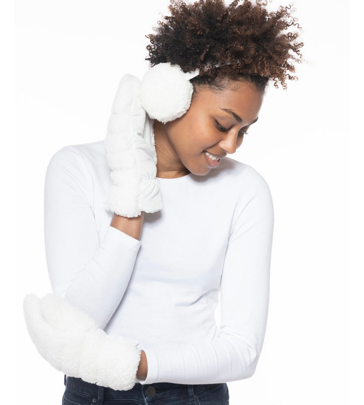 Jenni Women's Quilted Sherpa Mittens