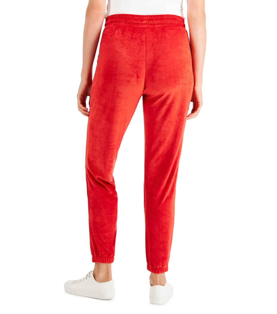 Charter Club Women's Knit Drawstring Jogger Pants Ravishing Red Size L