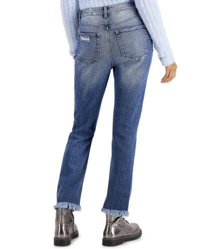 Juniors' Ripped Straight Jeans