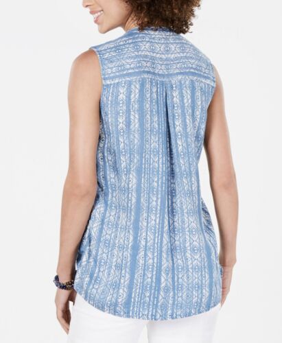 Petite Cinched-Side Sleeveless Top