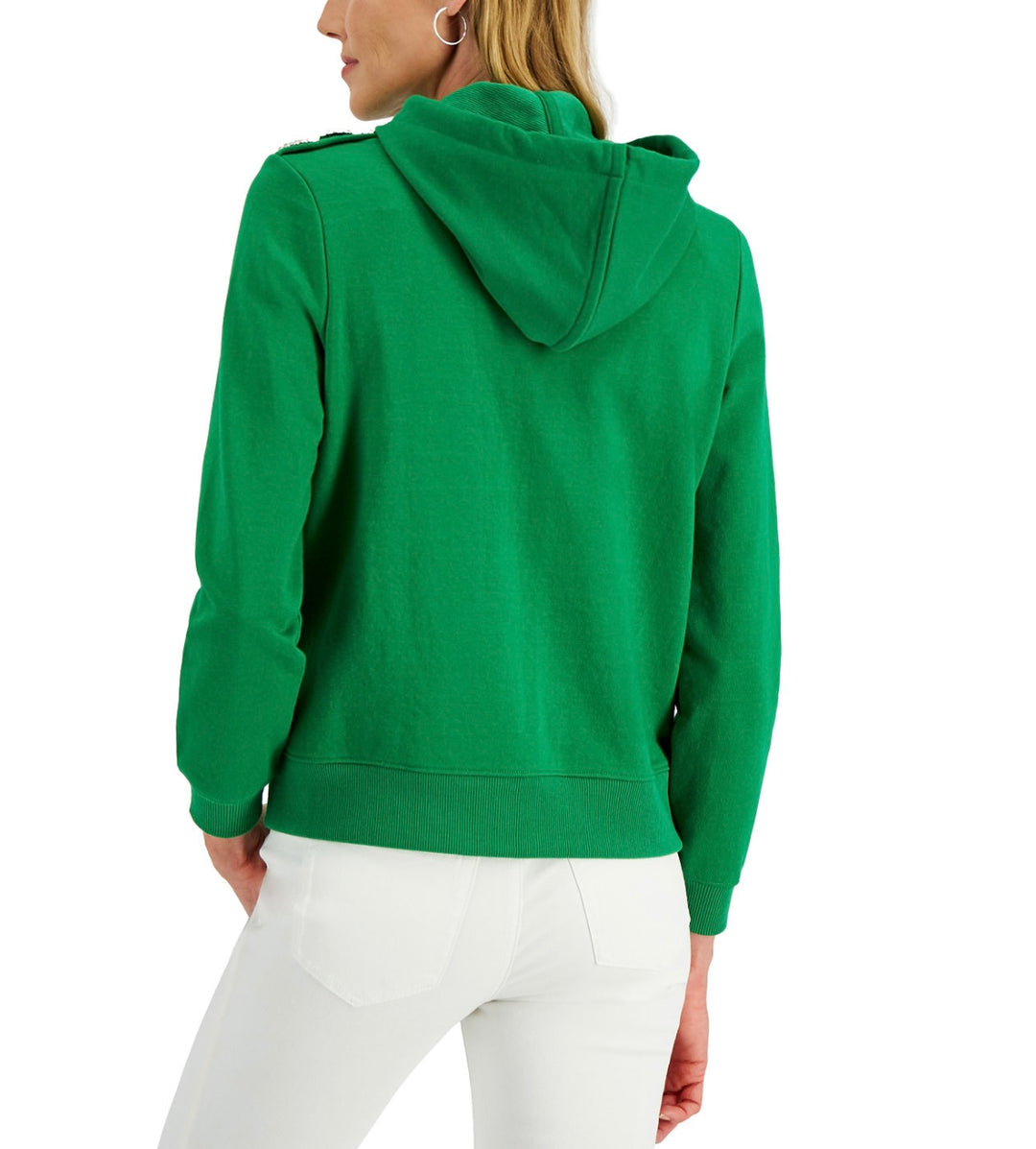 Charter Club Women's Button Trim Hoodie