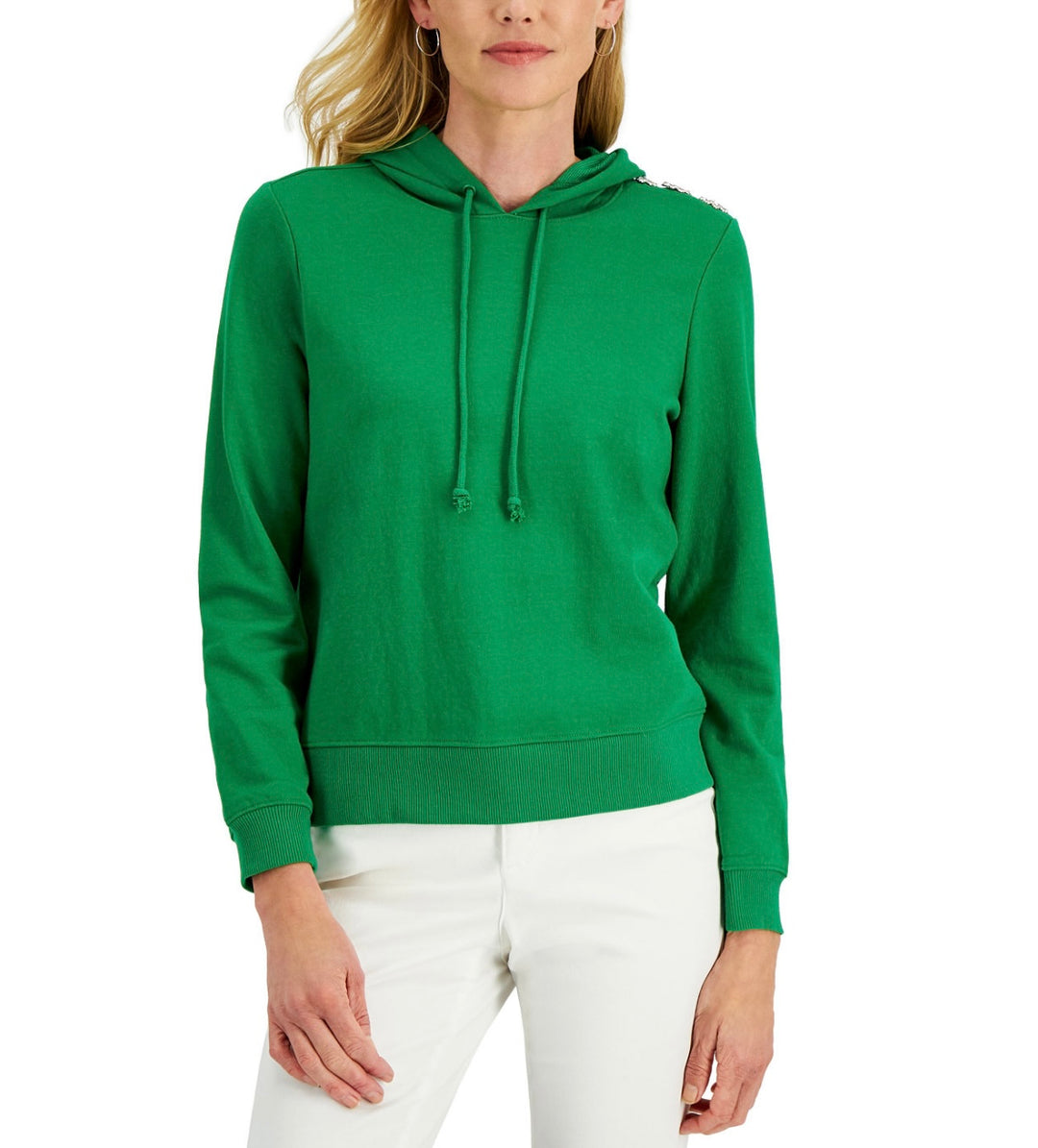 Charter Club Women's Button Trim Hoodie