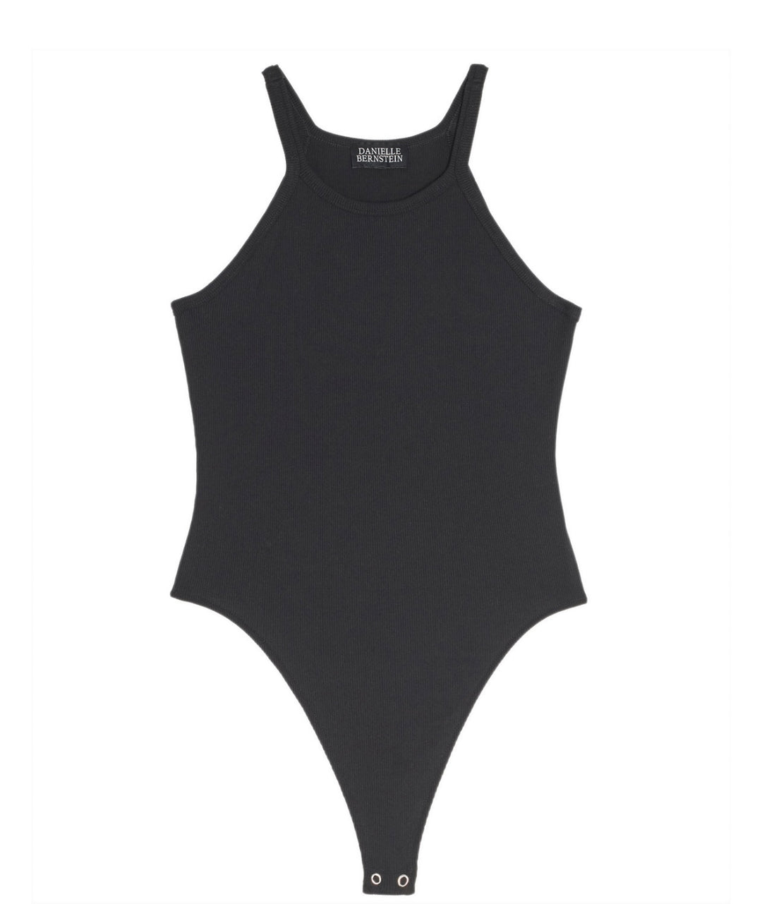 Danielle Bernstein Women's Shirt Thong Snap Bodysuit Black Size L