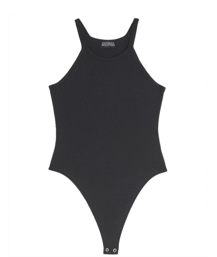 Danielle Bernstein Women's Shirt Thong Snap Bodysuit Black Size L