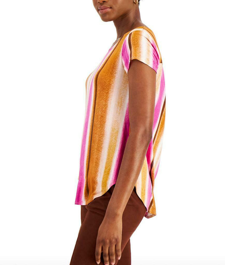 Women's Scoop Neckline Printed T-Shirt