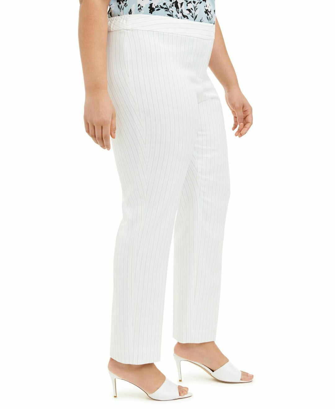 Women's Lily Multi Stripe Plus Size Pinstripe Skinny Pants Stretch