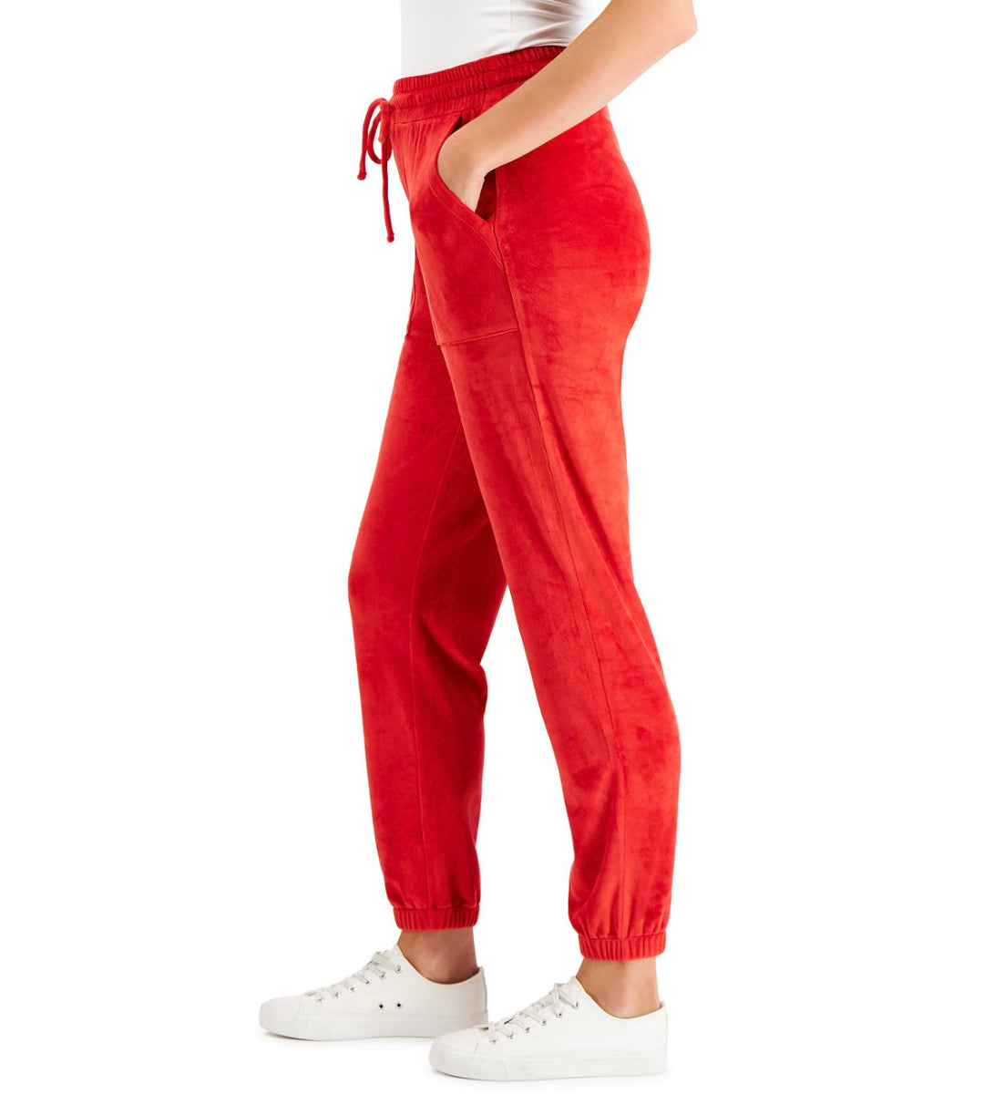 Charter Club Women's Knit Drawstring Jogger Pants Ravishing Red Size L