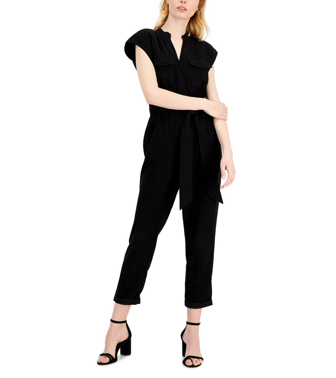 INC International Concepts Women's Petite Belted Utility Jumpsuit Size 6P