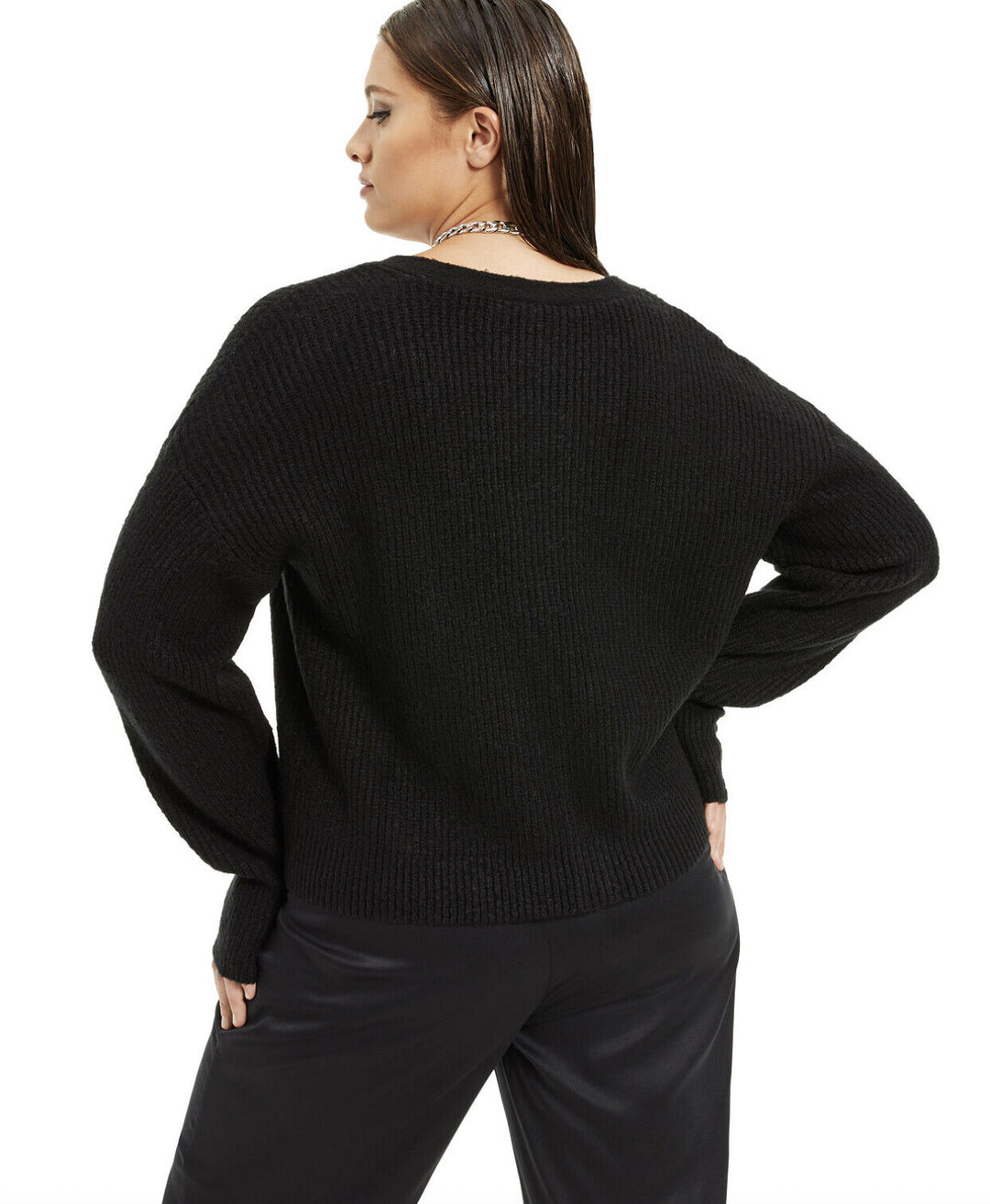Women's Plus Size Button-Front Cardigan