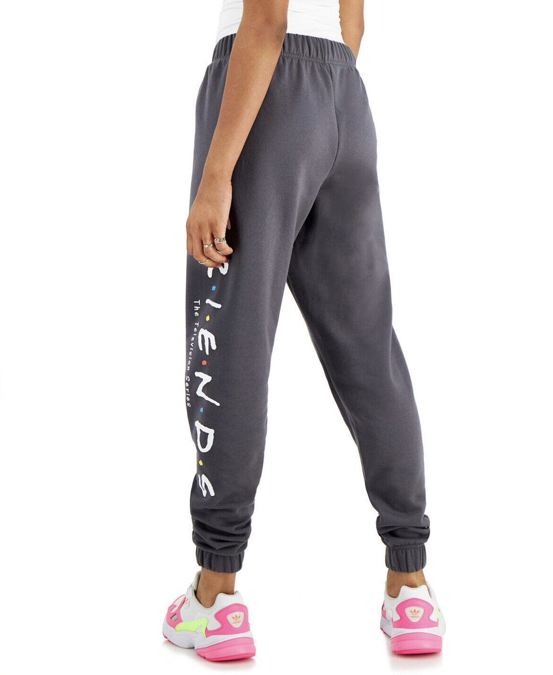Love Tribe Juniors' Friends Fleece Joggers Iron Gate