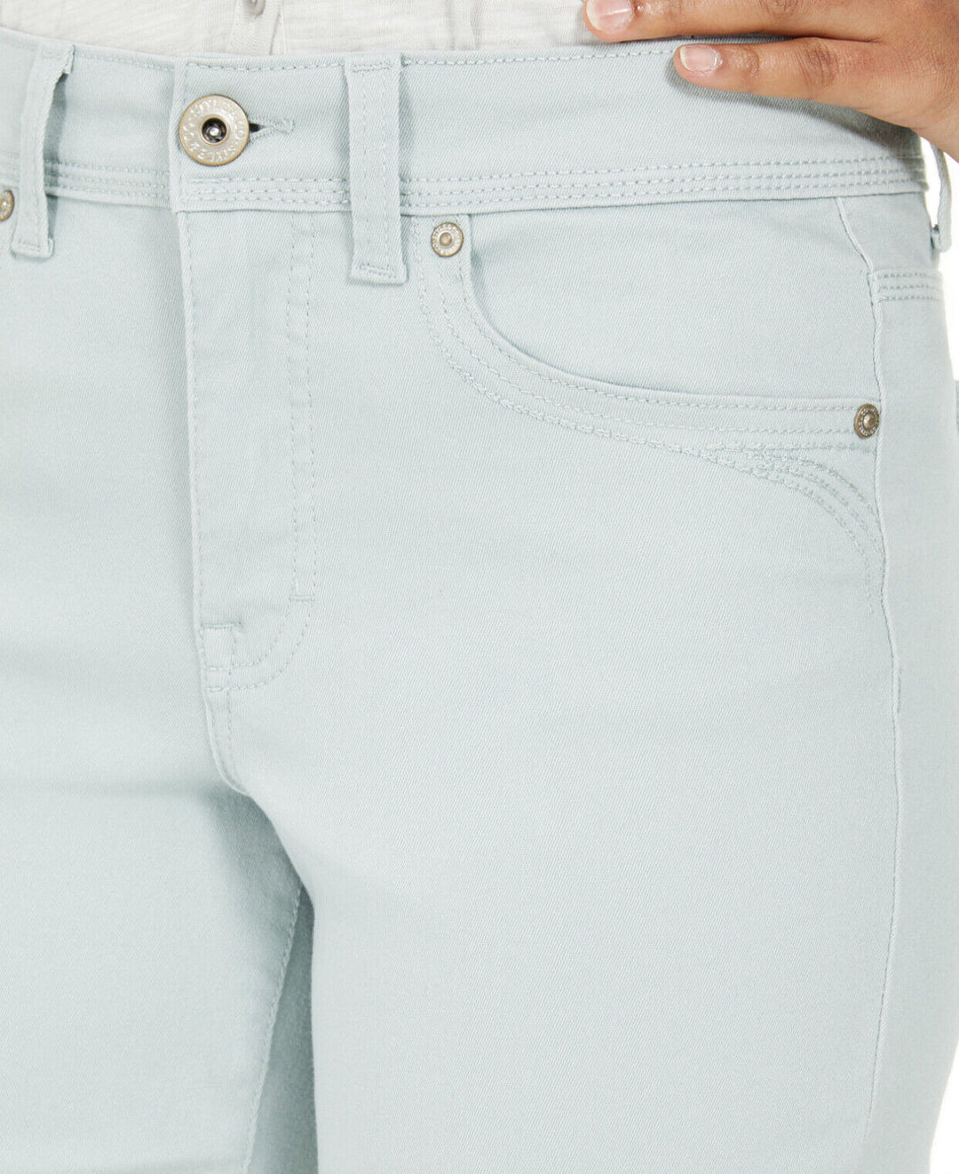 Women's Tummy Control Straight Leg Jeans Frost Blue High Rise