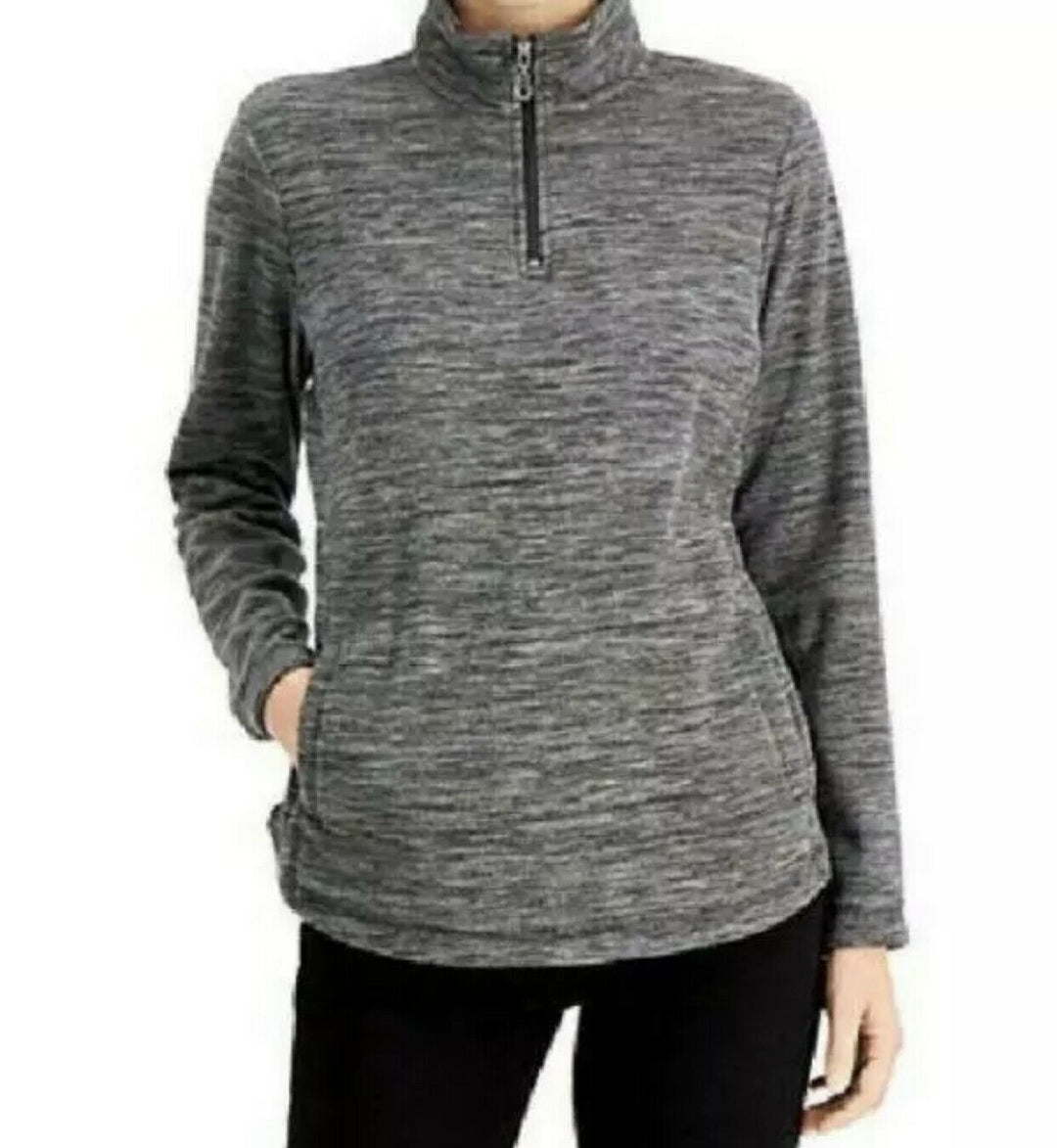 Karen Scott Women's Top Medium Fleece Pullover