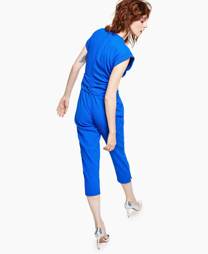 INC International Concepts Women's Petite Boucle Jumpsuit Cosmic Cobalt Size 12P