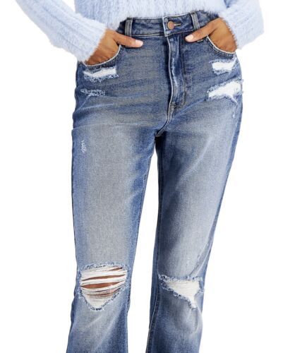 Juniors' Ripped Straight Jeans