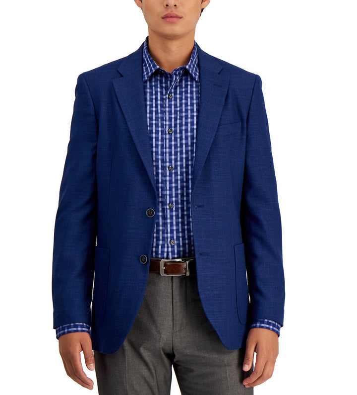 Nautica Men's Modern-Fit Active Stretch Solid Sport Coat Jensen Blue Size 38S