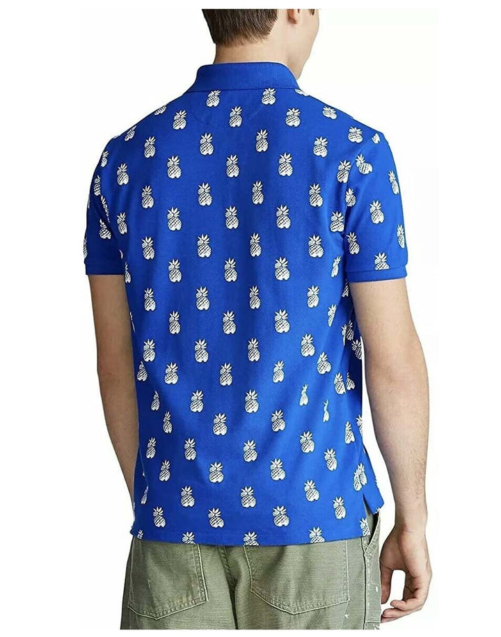 Polo Ralph Lauren Men's Pineapple Print Custom Slim Fit Mesh Shirt