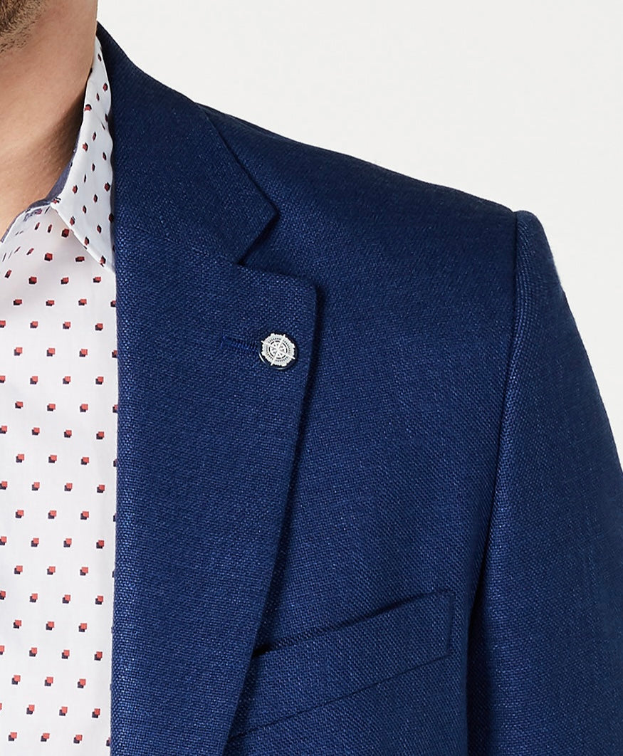 Nautica Men's Modern-Fit Active Stretch Solid Sport Coat Jensen Blue Size 38S