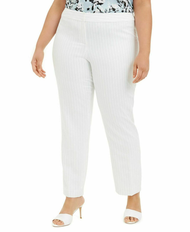 Women's Lily Multi Stripe Plus Size Pinstripe Skinny Pants Stretch