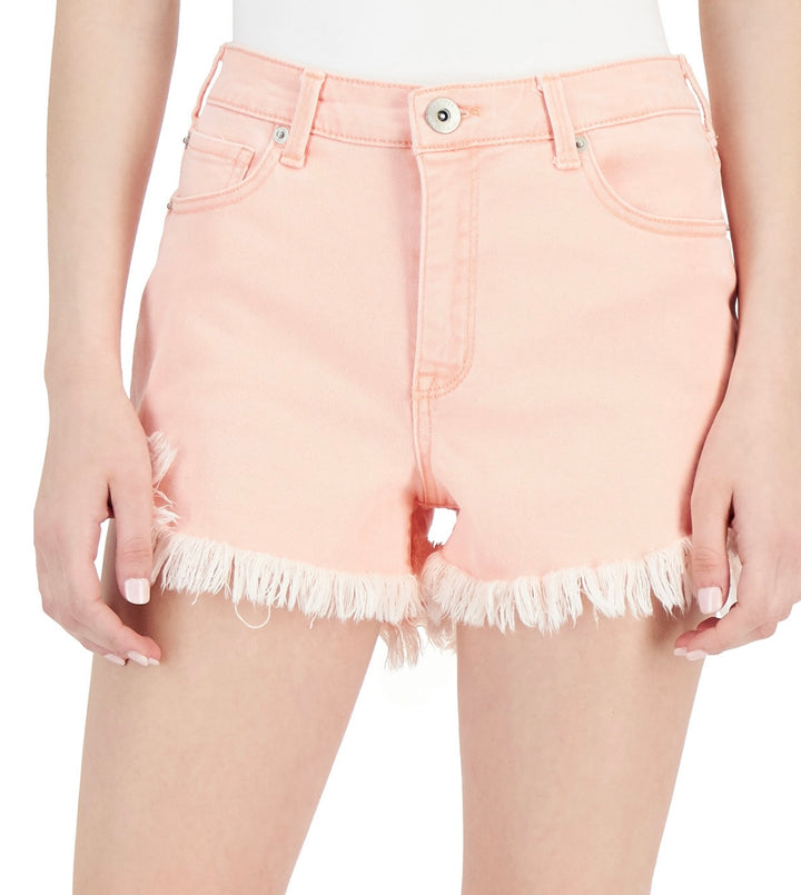 INC International Concepts Women's High-Rise Frayed Denim Shorts Size 10/30
