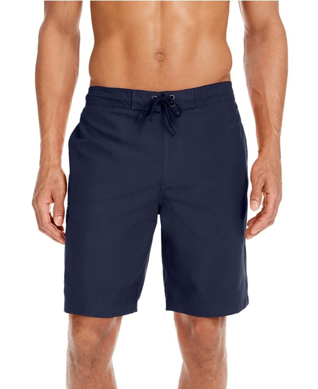 Men's Solid Quick-Dry 9" Board Shorts Elastic Waist
