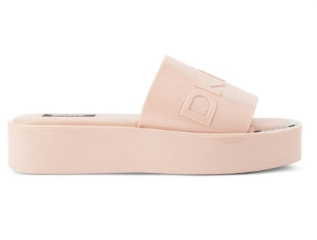 DKNY Women's Laren Platform Slide Sandals Pink Blush Wod Size 6