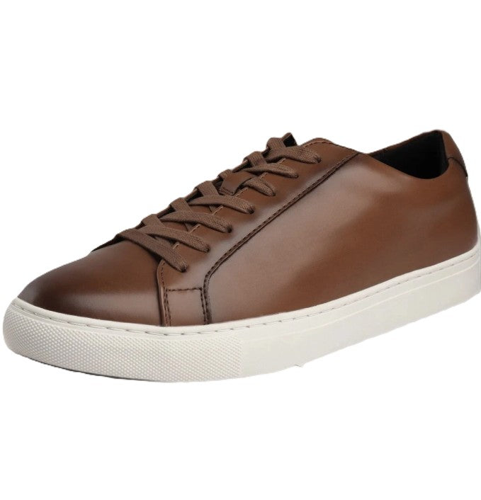 Alfani Men's Grayson Memory Foam Lace-Up Sneakers Tan-White Size 9