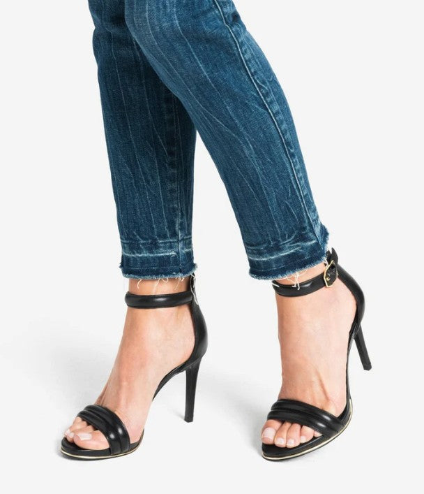 Kenneth Cole New York Women's Brooke Ankle Strap Heeled Sandal Black Size 8.5