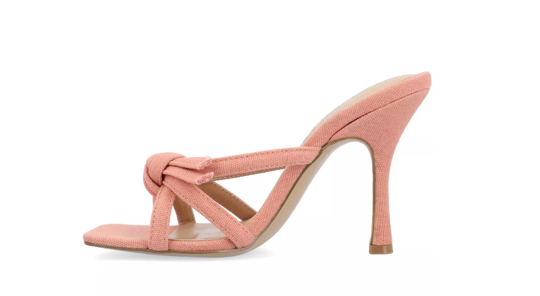 Journee Collection Women's Cilicia Slip On Multi Strap Open Toe Pumps Size 5.5