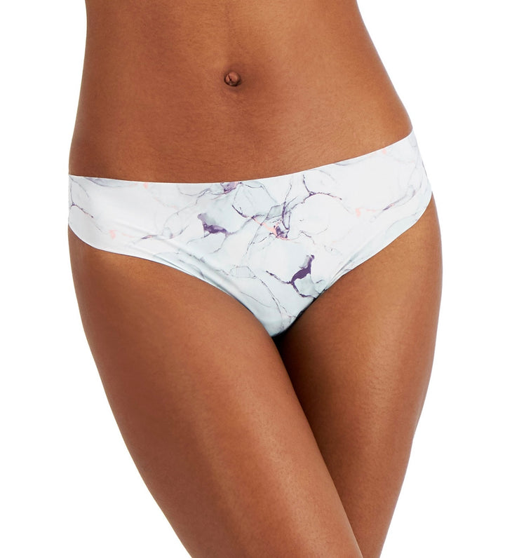 Alfani Women's Laser-Cut Thong Underwear 2-Pk Set Creamy Ivory/Marble Size M