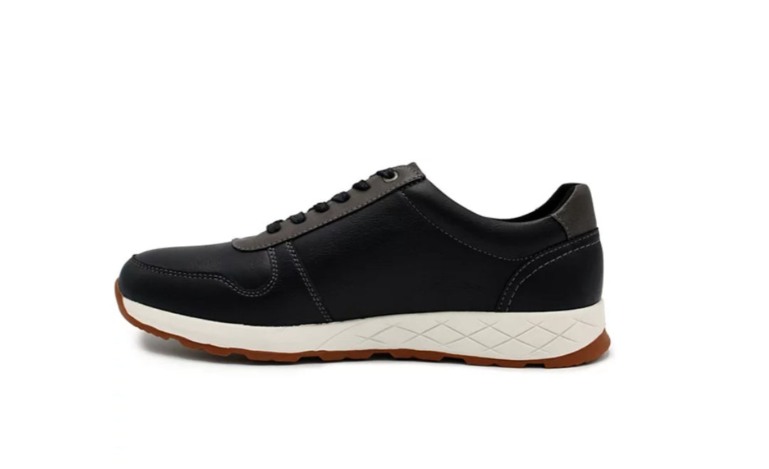 Aston Marc Men’s Round Toe Fashion Casual Court Shoe Black Size 9.5 M