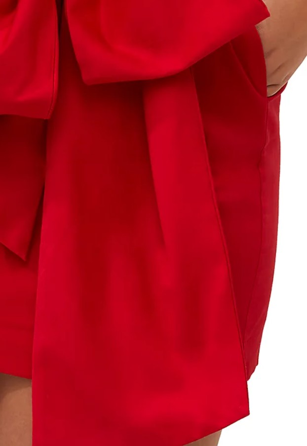 French Connection Women's Strapless Bow-Waist Mini Dress Red Size 4